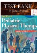 Full Test Bank for Tecklin's Pediatric Physical Therapy 6th Edition by Elena McKeough Spearing and Eric Shamus &lpar;2026&rpar; Complete Chapter-by-Chapter Coverage Verified Questions & Correct Answers Detailed Rationales &sol; Explanations Nursing & Undergradua