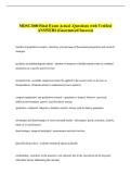 MDSC2000 Final Exam Actual -Questions with Verified &NewLine;ANSWERS &lpar;Guaranteed Success&rpar;