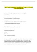 MDSC2000 Exam Actual Questions with Verified ANSWERS &NewLine;&lpar;Guaranteed Success&rpar; 