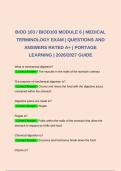 BUNDLE FOR BIOD 103 &sol; BIOD103 MODULE 4&comma;5&comma;6 & 7  &vert; MEDICAL TERMINOLOGY EXAM &vert; QUESTIONS AND ANSWERS RATED A&plus; &vert; PORTAGE LEARNING &vert; 2026&sol;2027 GUIDE