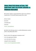 CMAA PRACTICE EXAM ACTUAL TEST&NewLine;QUESTIONS AND SOLUTIONS GRADED A&plus;&NewLine;PREMIUM RESOURCE&NewLine;
