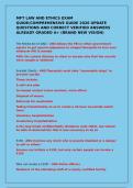 MFT LAW AND ETHICS EXAM GUIDE&sol;COMPREHENSIVE GUIDE 2026 UPDATE QUESTIONS AND CORRECT VERIFIED ANSWERS ALREADY GRADED A&plus; &lpar;BRAND NEW VISION&rpar;