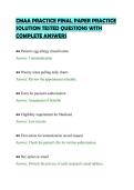 CMAA PRACTICE FINAL PAPER PRACTICE&NewLine;SOLUTION TESTED QUESTIONS WITH&NewLine;COMPLETE ANSWERS&NewLine;