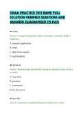 CMAA PRACTICE TEST BANK FULL&NewLine;SOLUTION VERIFIED QUESTIONS AND&NewLine;ANSWERS GUARANTEED TO PASS&NewLine;