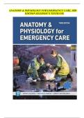 TESTBANK  FOR ANATOMY & PHYSIOLOGY FOR EMERGENCY CARE&comma; 3RD EDITION BLEDSOE&rsquo;S 