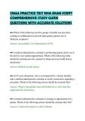 CMAA PRACTICE TEST NHA EXAM SCRIPT&NewLine;COMPREHENSIVE STUDY GUIDE&NewLine;QUESTIONS WITH ACCURATE SOLUTIONS