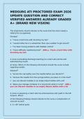 MEDSURG ATI PROCTORED EXAM 2026 UPDATE QUESTION AND CORRECT VERIFIED ANSWERS ALREADY GRADED A&plus; &lpar;BRAND NEW VISION&rpar;