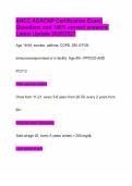 ANCC AGACNP Certification Exam&vert; Questions and 100&percnt; correct answers&vert; Latest Update 2026&sol;2027