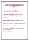 Asbestos Building Inspector Exam&comma; ACTUAL &NewLine;VERIFIED QUESTIONS AND ANSWERS LATEST &NewLine;UPDATE&period;pdf 