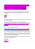 WGU D320 - Managing Cloud Security&vert; Exam questions and 100&percnt; correct answers&vert; Latest Update 2026&sol;2027