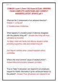 COMLEX Level 1 &lpar;Form 110&rpar; Exam ACTUAL VERIFIED &NewLine;EXAM COMPLETE QUESTIONS AND CORRECT &NewLine;ANSWERS LATEST UPDATE&period;pdf 1 