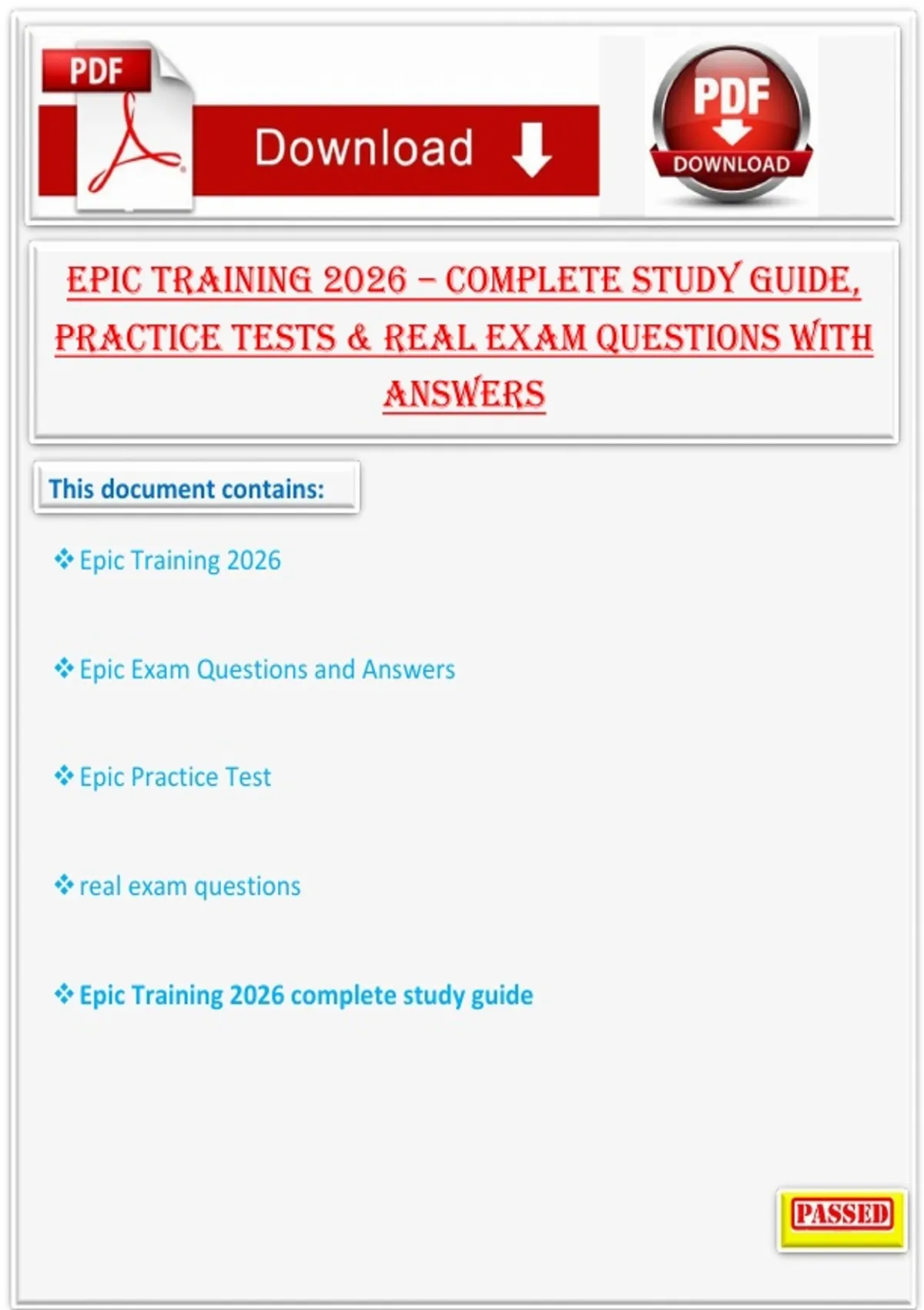 Epic 26 Questionnaire.pdf Epic Training 2026 Complete Study Guide, Practice Tests & Real Exam ...