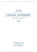 Critical Statement &vert; OWE 5 &vert; Verpleegkunde &vert; HAN &vert; 2025&sol;26