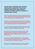 CAFCA EXAM CERTIFIED AML FINTECH COMPLIANCE ASSOCIATE EXAM 2026 UPDATE QUESTIONS AND CORRECT VERIFIED ASWERS ALREADY GRADED A&plus; &lpar;BRAND NEW VISION&rpar;