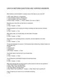 UNIV104 MIDTERM QUESTIONS AND VERIFIED ANSWERS