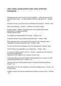 UNIV FINAL EXAM QU&NewLine;ESTIONS AND VERIFIED ANSWERS