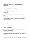 UNIV104 MIDTERM QUESTIONS AND VERIFIED ANSWERS