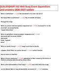 Galen NUR 242 Med Surg Exam 3 Questions and Answers 2026&ndash;2027 Updated Study Guide with Detailed Explanations A&plus;&NewLine;