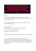PORTAGE PATHOPHYSIOLOGY 2&NewLine;LATEST 2026&sol;2027 ACTUAL EXAM&NewLine;QUESTIONS WITH CORRECT&NewLine;ANSWERS 100&percnt; VERIFIED GRADED&NewLine;A&plus;