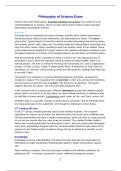 Philosophy of Science &lpar;Core Curriculum&rpar; &ndash; Complete Exam Summary &ndash; Universiteit Leiden &ndash; Year 2
