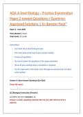 AQA A-level Biology &ndash; Practice Examination &NewLine;Paper 2 newest Questions &plus; Examiner&NewLine;Approved Solutions &vert; A&plus; Booster Pack&rdquo; 