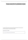 PLUMBING EXAM QUESTIONS & 100&percnt; CORRECT ANSWERS PASS GUARANTEED