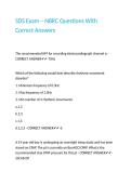 SDS Exam &ndash; NBRC Questions With Correct Answers