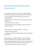 Payroll Fundamentals 1 Questions With Correct Answers 