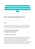 BSN 266 HESI MED SURG PRACTICE EXAM VERSION 1 2026&sol;2027 &vert; Questions & Verified Answers with Rationales &vert; 100&percnt; Correct &vert; Grade A &vert; Nightingale &vert; Pass Guaranteed - A&plus; Graded&NewLine;&NewLine;