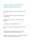 FPC Exam Fundamental Payroll Exam Questions With Correct Answers 