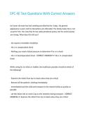 EPC 4E Test Questions With Correct Answers