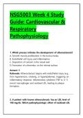 NSG5003 Week 4 Study Guide&colon; Cardiovascular & Respiratory Pathophysiology
