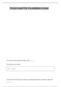 FUEL GAS - TEXAS MASTER PLUMBING EXAM PREP QUESTIONS WITH VERIFIED ANSWERS
