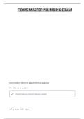TEXAS MASTER PLUMBING PREP QUESTIONS&plus;FUEL-GAS 100&percnt; VERIFIED ANSWERS