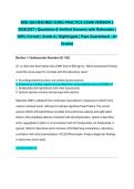 BSN 266 HESI MED SURG PRACTICE EXAM VERSION 2 2026&sol;2027 &vert; Questions & Verified Answers with Rationales &vert; 100&percnt; Correct &vert; Grade A &vert; Nightingale &vert; Pass Guaranteed - A&plus; Graded&NewLine;&NewLine;