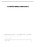 TEXAS MASTER PLUMBER EXAM 