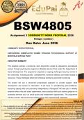 BSW4805 Assignment 3 &lpar;COMMUNITY WORK PROPOSAL&rpar; 2026 - DUE June 2026