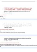 PSYC 460 Quiz 7&colon; Questions and Correct Answers Key &vert; Latest Update 2026 &vert; American Military University