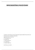 NFHS BASKETBALL EXAM PART II QUESTIONS AND CORRECT ANSWERS GRADED A&plus; 