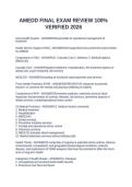 AMEDD FINAL EXAM REVIEW 100&percnt; VERIFIED 2026