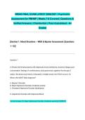 NR548 FINAL EXAM LATEST 2026&sol;2027 &vert; Psychiatric Assessment for PMHNP &vert; Weeks 7-8 Covered &vert; Questions & Verified Answers &vert; Chamberlain &vert; Pass Guaranteed - A&plus; Graded&NewLine;&NewLine;