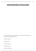 2023-24 NFHS BASKETBALL EXAM PART 1 QUESTIONS AND CORRECT ANSWERS GRADED A&plus; UPDATED 2025&sol;2026 