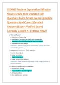 GIZMOS Student Exploration Diffusion &NewLine;Newest 2026-2027 Updated 100 &NewLine;Questions From Actual Exams Complete &NewLine;Questions And Correct Detailed &NewLine;Answers &lpar;Expert Verified Exam&rpar; &NewLine;&vert;Already Graded A&plus;&vert;&vert;Brand New&excl;&excl; 