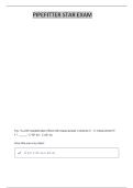 PIPEFITTER STAR EXAM QUESTIONS AND CORRECT SOLUTIONS