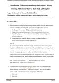 Foundations of Maternal-Newborn & Women&rsquo;s Health Nursing 8th Edition Test Bank &vert; Murray &vert; All Chapters Exam Questions & Answers