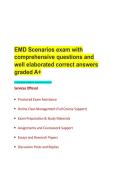EMD Scenarios exam with comprehensive questions and well elaborated correct answers graded A&plus;