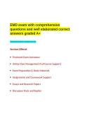 EMD exam with comprehensive questions and elaborated correct answers graded A&plus;&period;