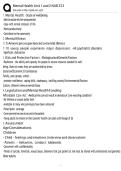Mental Health Unit 1 and 2 NUR 253 Exam Questions and Answers&NewLine;