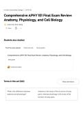 &NewLine;Comprehensive APHY 101 Final Exam Review&lowbar; Anatomy&comma; Physiology&comma; and Cell Biology exam Questions and Correct Answers from Actual Exam 2026&period; A &plus; SCORE&period; ULTIMATE GUIDE&period;pdf&NewLine;