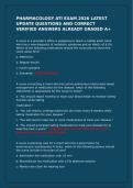 PHARMACOLOGY ATI EXAM 2026 LATEST UPDATE QUESTIONS AND CORRECT VERIFIED ANSWERS ALREADY GRADED A&plus;